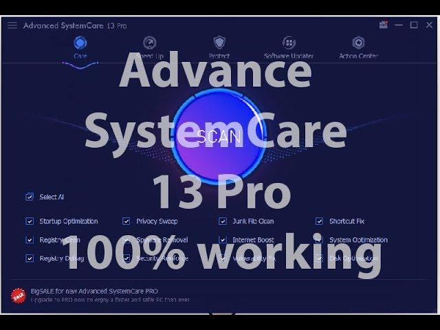 Advance SytemCare 13 Pro License Key 100% Working