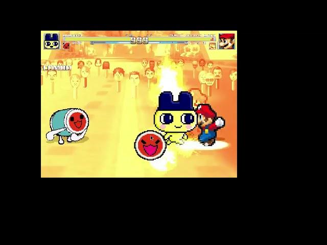 Mugen Mametchi and Don Chan vs Super Better Mario and Super Better Luigi