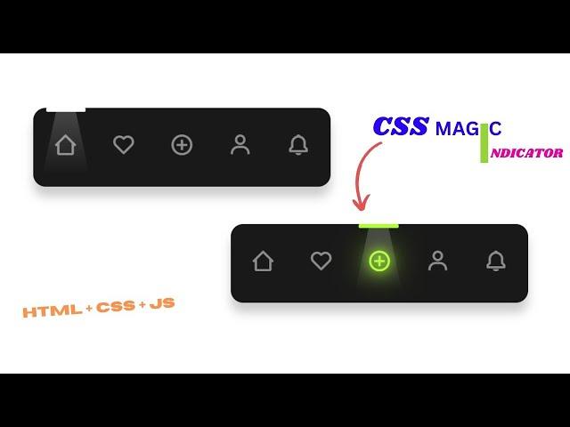 Magic Navigation Menu Indicator Using Html Css & JavaScript | Animated Navigation Menu