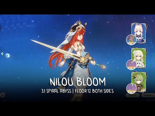 C0 Nilou Bloom is FUN! F2P Nilou Showcase - Spiral Abyss 3.1 Floor 12 Both Sides | Genshin Impact