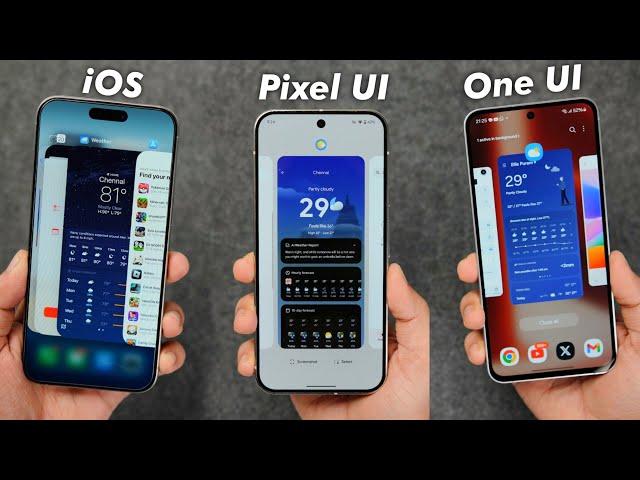 One UI 6.1.1 vs Pixel UI (Android 15) vs iOS 18.1 - Which Has The Best & Smoothest Animations?