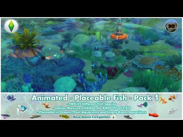 Bakies The Sims 4 Custom Content: Animated - Placeable Fish - Pack 1