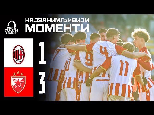 Omladinska Liga šampiona: Milan - Crvena zvezda 1:3, highlights