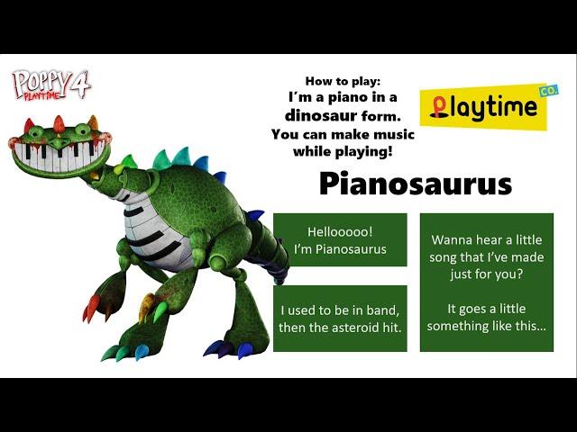 Poppy Playtime Chapter 4 SOUNDBOARD Cutout Cardboard Yarnaby Pianosaurus Doey the Doughman