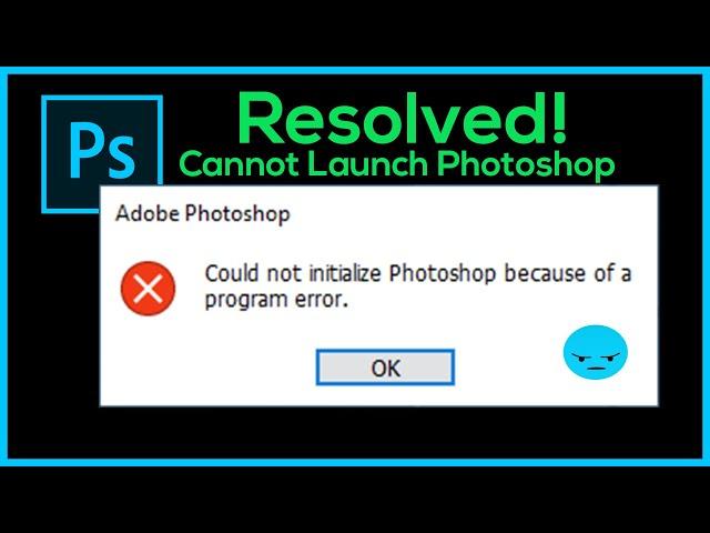 Photoshop CC | Error Fix "could not initialize photoshop because of a program error"