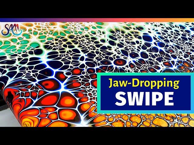 Acrylic Paint Pouring SWIPE - Best CELLS with Pre-mixed Pouring Paint | Fluid Painting For Beginners