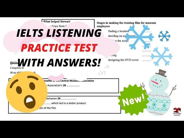 IELTS LISTENING  PRACTICE TEST WITH ANSWERS | MUST TRY ️ | BC/IDP️