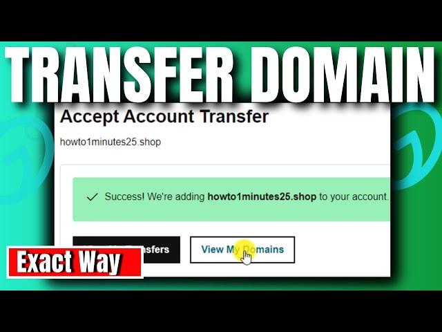 How to transfer godaddy domain to another godaddy account | Full Guide