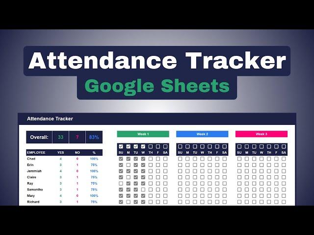 How to Build an Attendance Tracker in Google Sheets