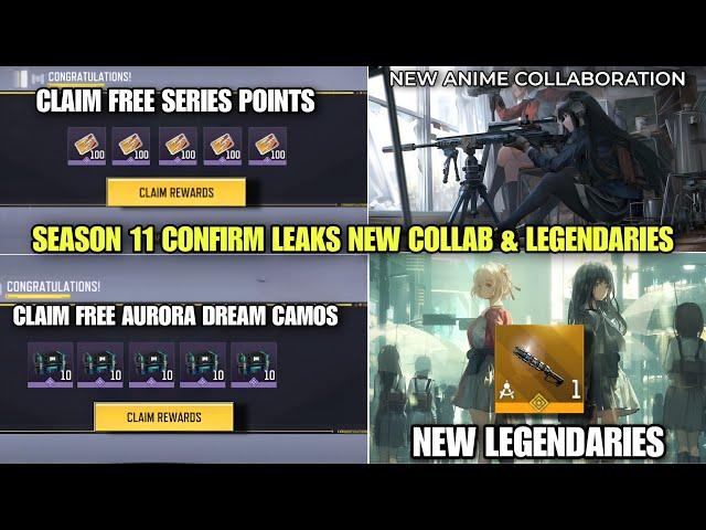 Season 11 Leaks+New Anime Collaboration+Claim Armory Series Points+New Legendaries+Aurora Camo Codm