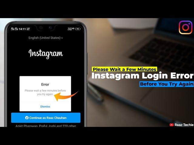 Please Wait a Few Minutes Before You Try Again Instagram Problem Solved 2021 | Instagram Login Error