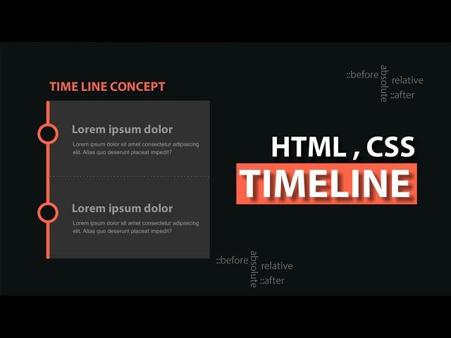 How to create responsive timeline with HTML & CSS | How to Create an Interactive HTML Timeline