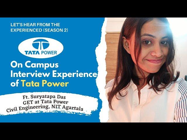 Tata Power On Campus Interview Experience | How to Crack @TataPowerCompanyLtd #tata #tatapower