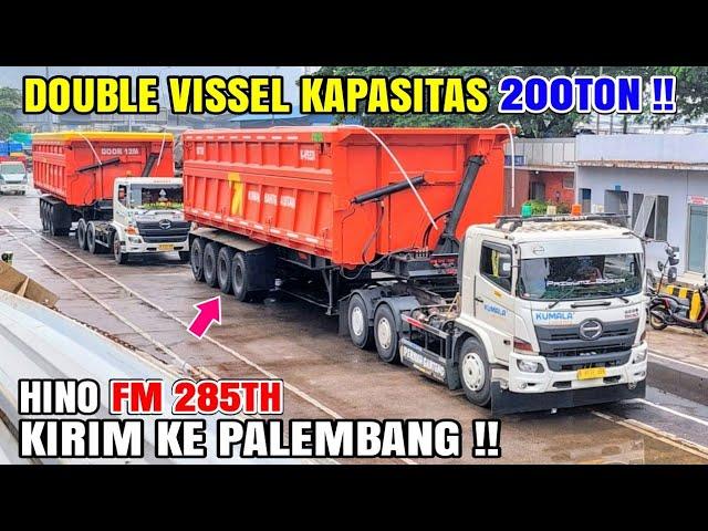 Trailer DOUBLE VISSEL 200TON !! Di Tarik Truk HINO FM 285TH, RENAULT K500HP KUMALA LOGISTIC