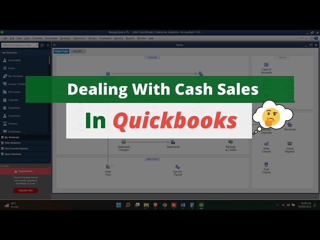 21. Dealing With Cash Sales via Sales receipt in QuickBooks