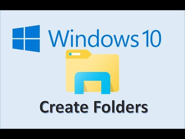 Windows 10 - Create a Folder - How to Make New File Folders on Your Laptop Computer Files & Folders