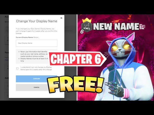 How to CHANGE YOUR FORTNITE NAME! (Chapter 6 2025)