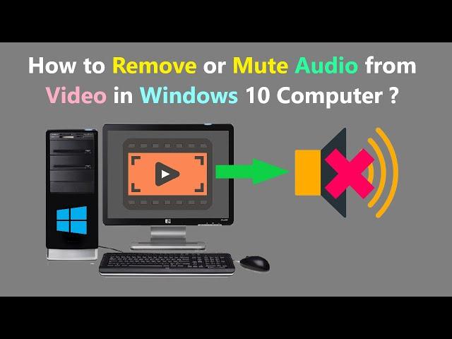 How to Remove or Mute Audio from Video in Windows 10 Computer ?