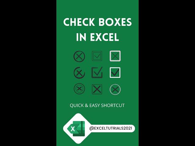 How to add check boxes in Excel