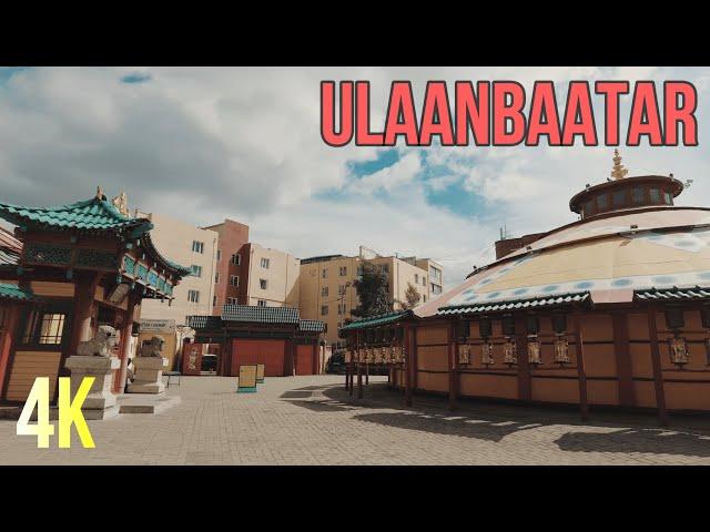 Ulaanbaatar Mongolia in 4K// Walking Tour// ウランバートル散歩