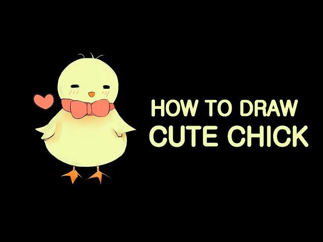 How to draw a cute chick - Bonbon drawings