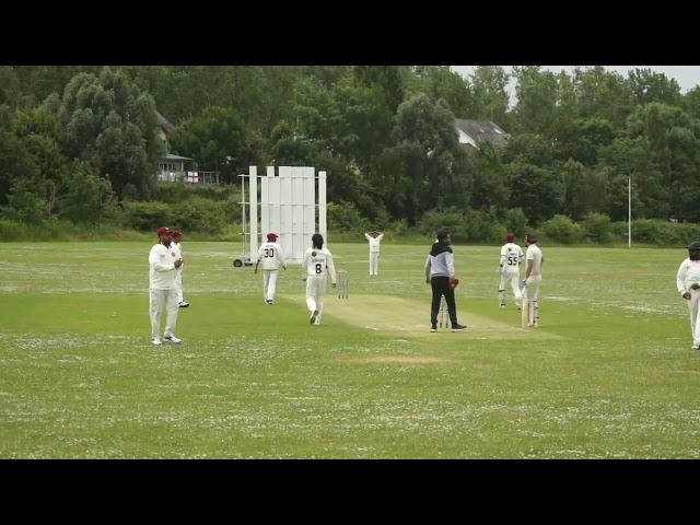 Hampton Cricket Club batting vs United Sports CC England Rain stopped play