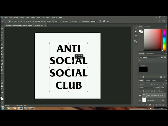 HOW TO MAKE ANTI SOCIAL SOCIAL CLUB LOGO SIMPLE