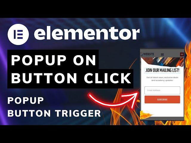 Elementor Popup on Button Click - Popup Button Trigger