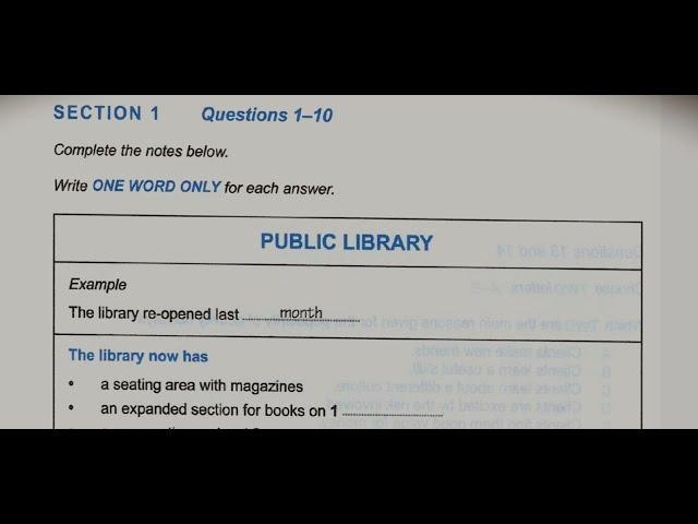 Public library ielts listening 720p | HD Audio