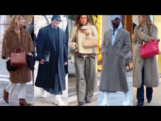 Street style from Italy 2024 STREET FASHION TRENDS ITALY 2024 /WINTER  2024 WINDOWS SHOPPING