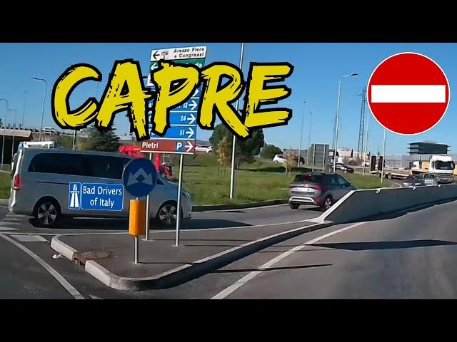 BAD DRIVERS OF ITALY dashcam compilation 1.30 - CAPRE