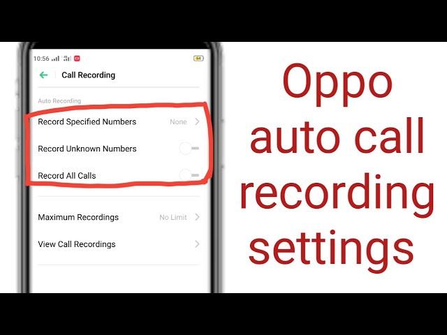 auto call recording settings in oppo phone | oppo call recording settings