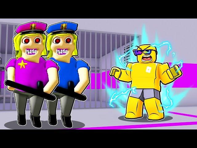 Playing with SUPER POWERS in POLICE GIRL PRISON Obby Run Roblox
