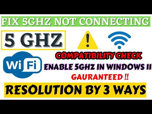 5GHz WiFi not connecting FIX