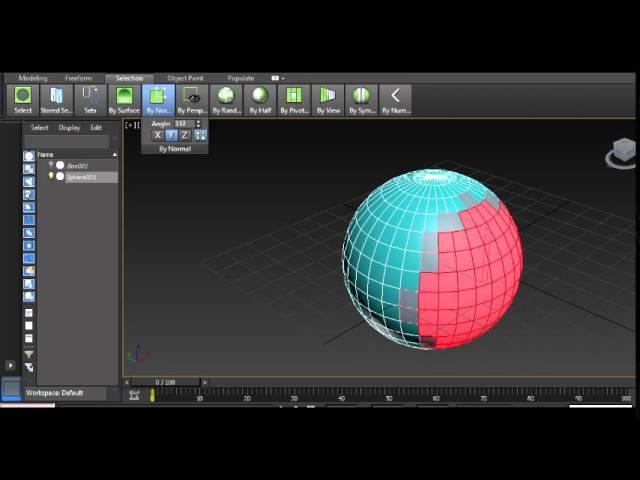 3DS max graphite modeling tools, Selection By Normal