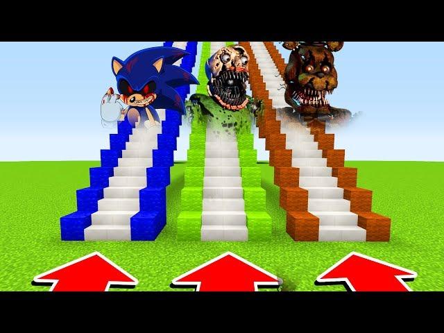 DO NOT CHOOSE THE WRONG STAIRS(SONIC.EXE,NIGHTMARE BALDI, NIGHTMARE FREDDY) (/PE/MCPE)