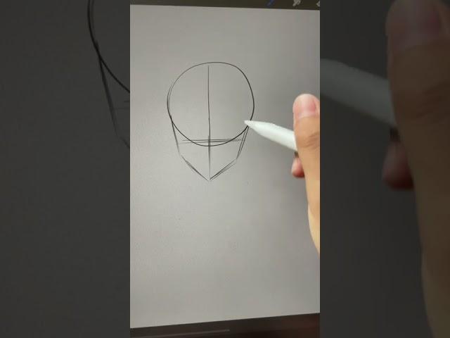 HOW TO DRAW A FACE ON PROCREATE #shorts