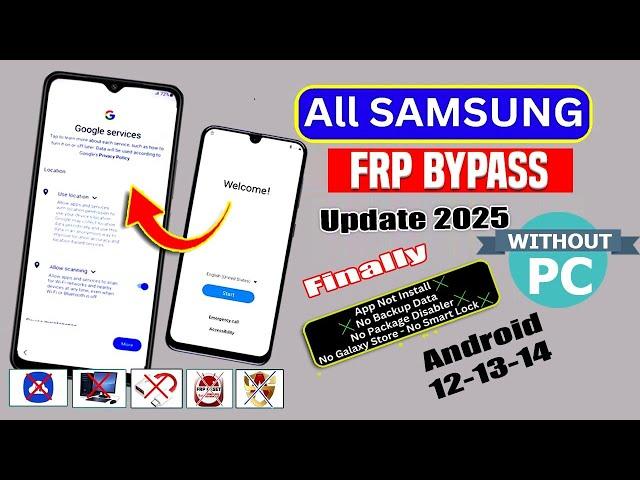 All Samsung FRP Bypass 2025 (100% DONE) Android 12-13-14 Latest Security️FRP Unlock Without Pc 2025