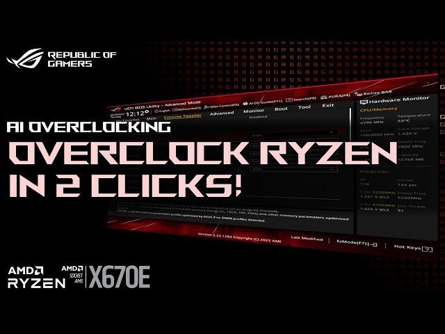 How to use AI Overclocking on an ROG X670E Motherboard for Ryzen CPUs