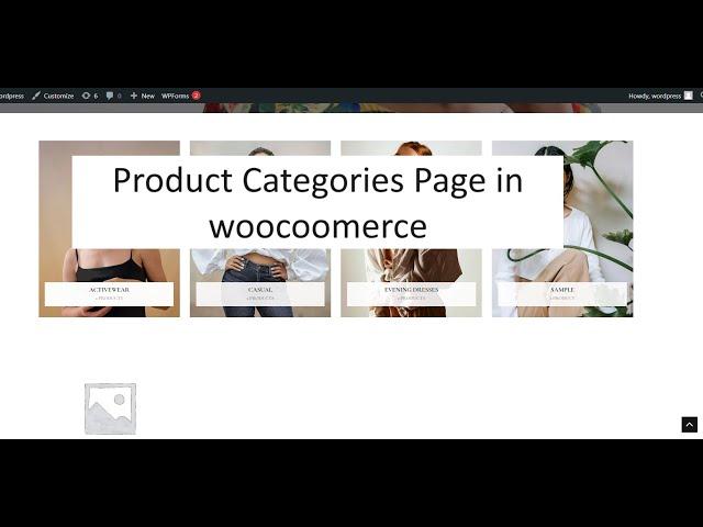 How to create product category page in woocommerce