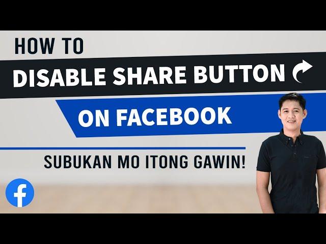 How to Disable the Share Button on a Facebook post?