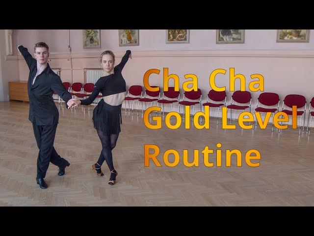 Cha Cha Gold Level Choreography | Natural Top, Check with Ronde Chasse