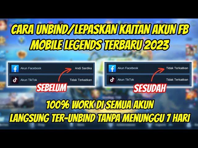 HOW TO UNBIND THE LATEST FB MOBILE LEGEND ACCOUNT | HOW TO DISCONNECT FB ACCOUNT FROM ML LATEST 2023