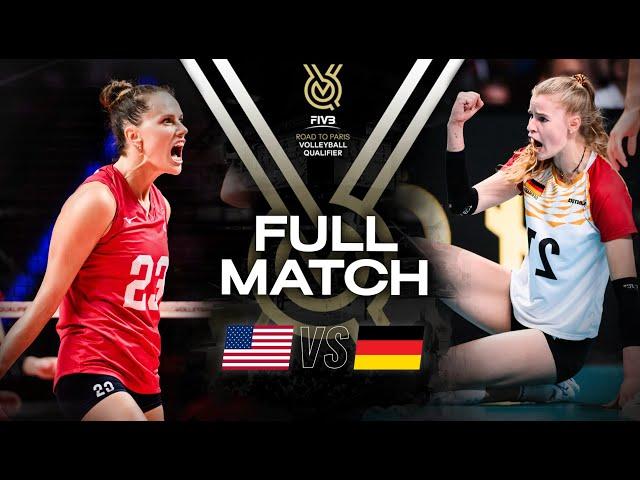  USA vs  GER - Paris 2024 Olympic Qualification Tournament | Full Match - Volleyball