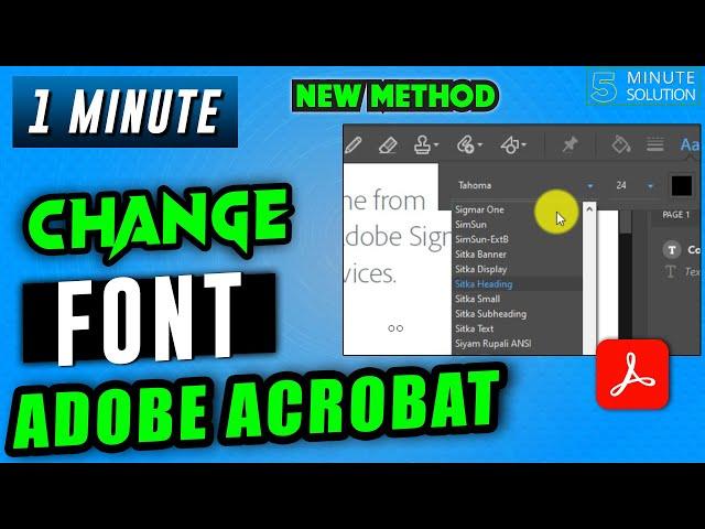 How to change font in adobe acrobat 2024