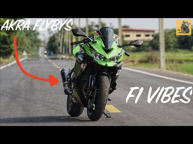 Kawasaki ZX25R flybys (Akrapovic racing line full system)