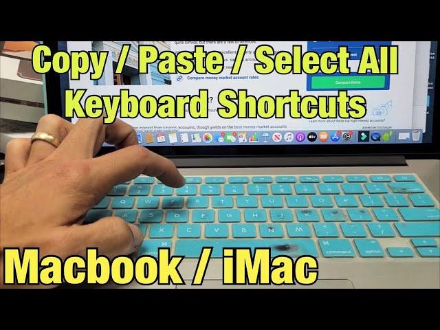 How to Copy/Paste/Select All using Keyboard Shortcut on MacBook, iMac, Apple Computers