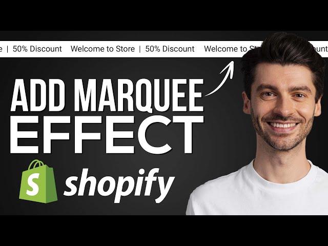 How to Add Marquee Effect on Shopify (2024) | Add Sliding Announcement Bar