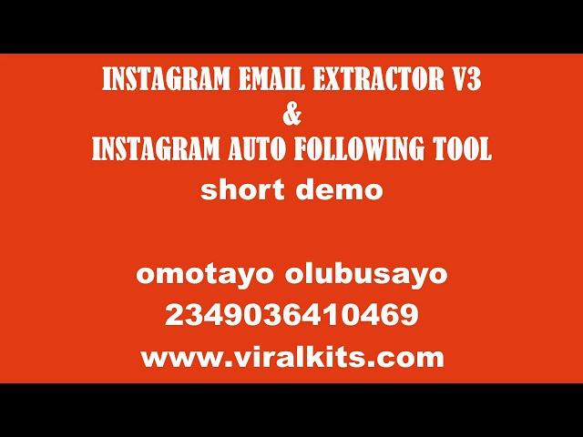 Instagram Extractor Ultimate V3 - Instagram Email extractor 2020