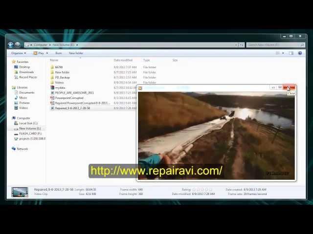 Repair Broken AVI Video File